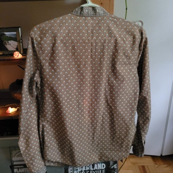 Vintage Michael Kors red label tan flower print dress shirt - M - Picture 4 of 6